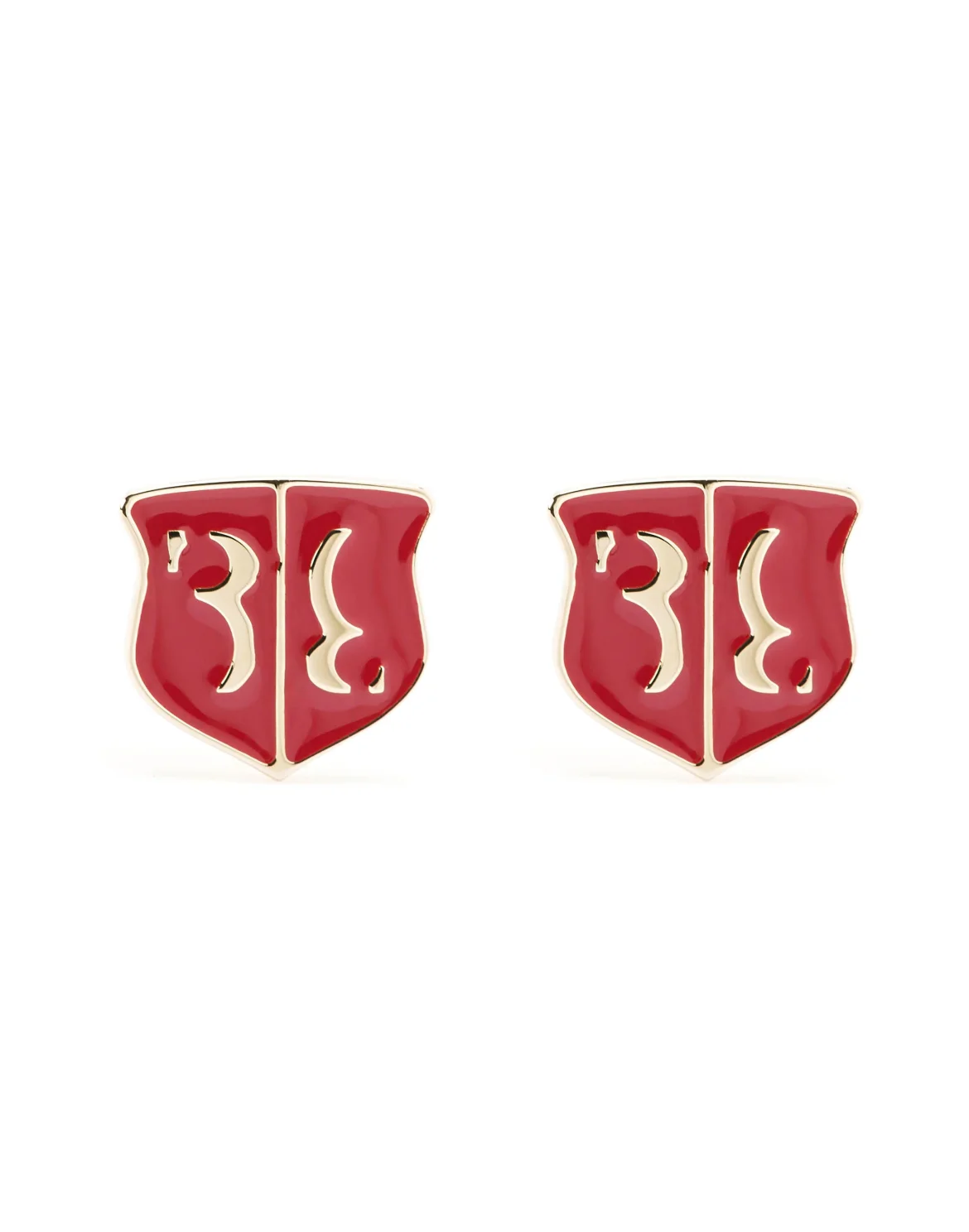 metal cufflinks "Cuff BB set", цвет: Красный