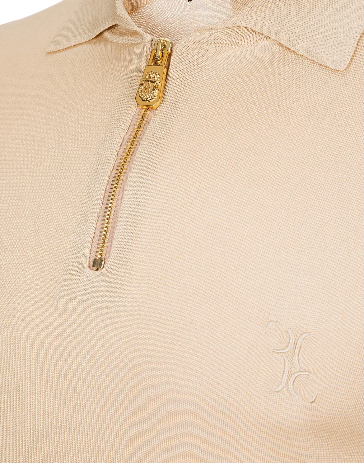 Pullover Polo-Neck SS "Charles", цвет: Бежевый