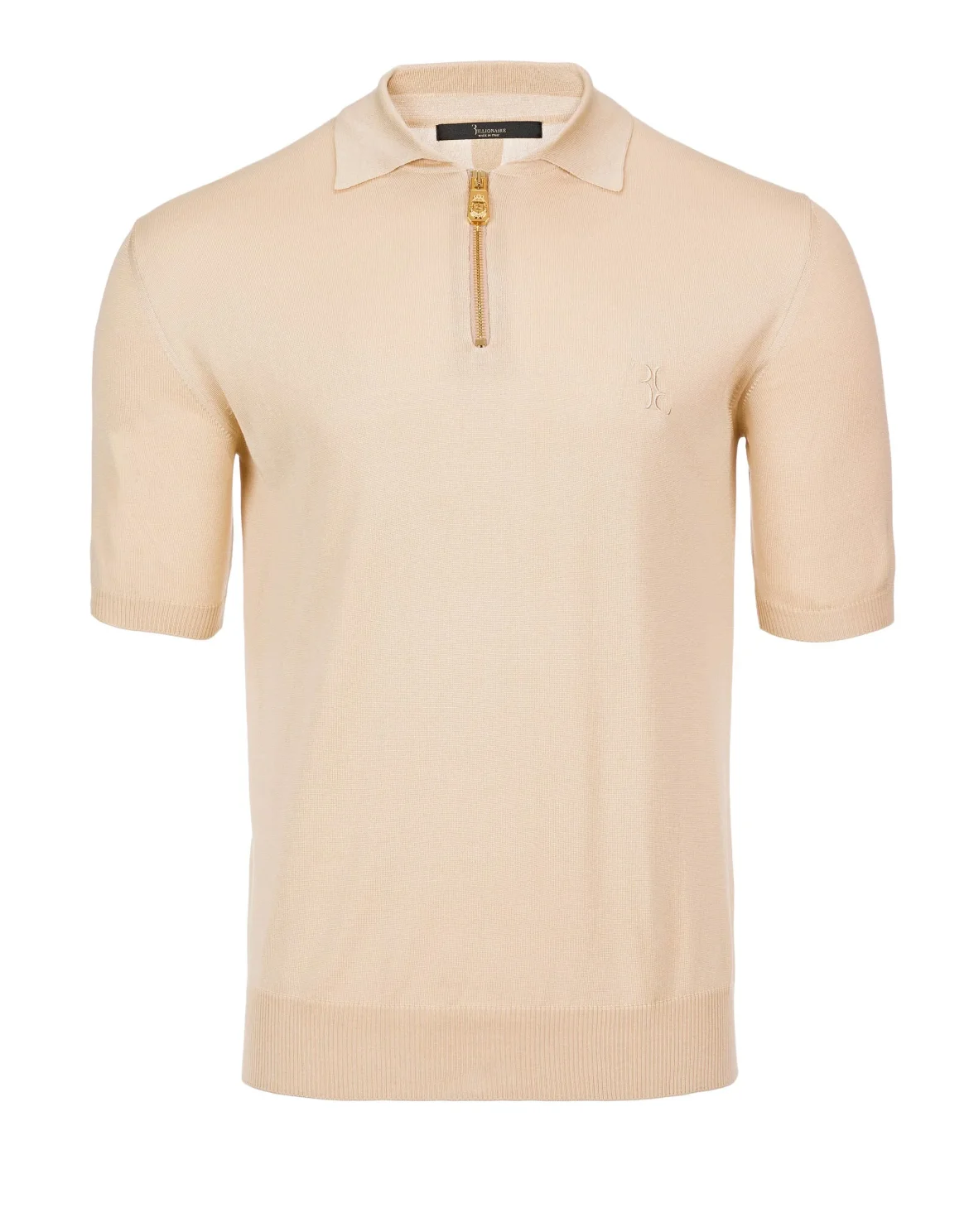 Pullover Polo-Neck SS "Charles", цвет: Бежевый