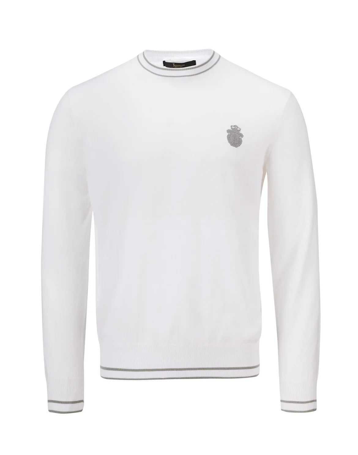 Pullover Round Neck LS "Volmer", цвет: Белый