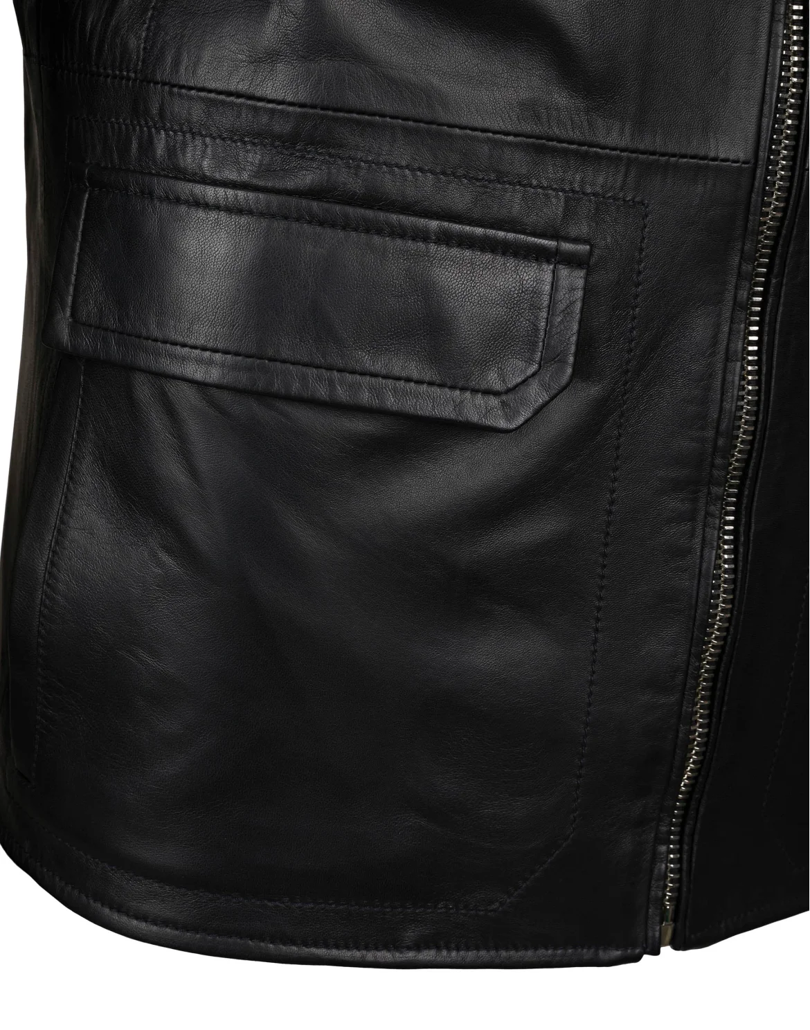Leather Jacket "Andrew", цвет: Черный