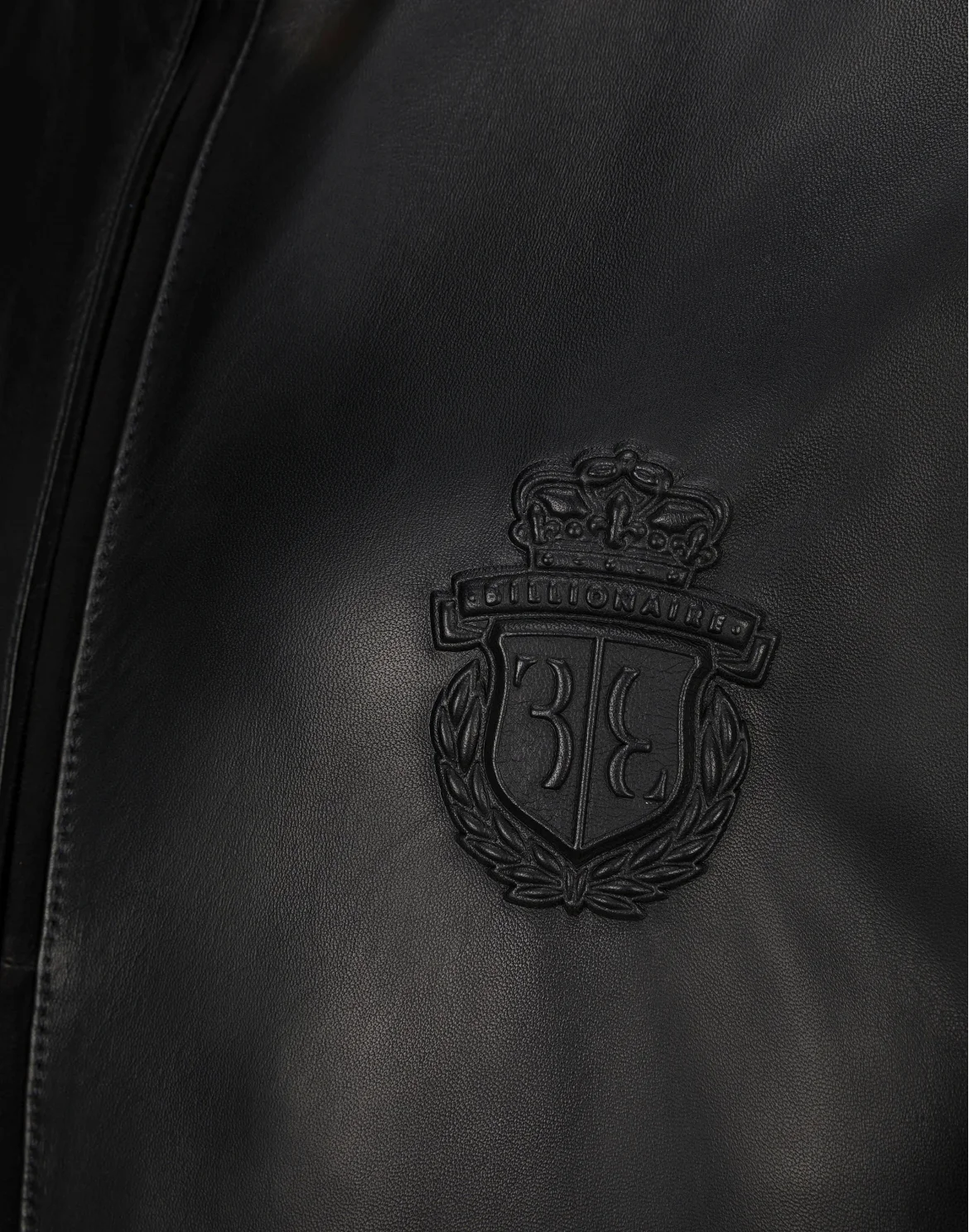Leather Bomber "Austen", цвет: Черный