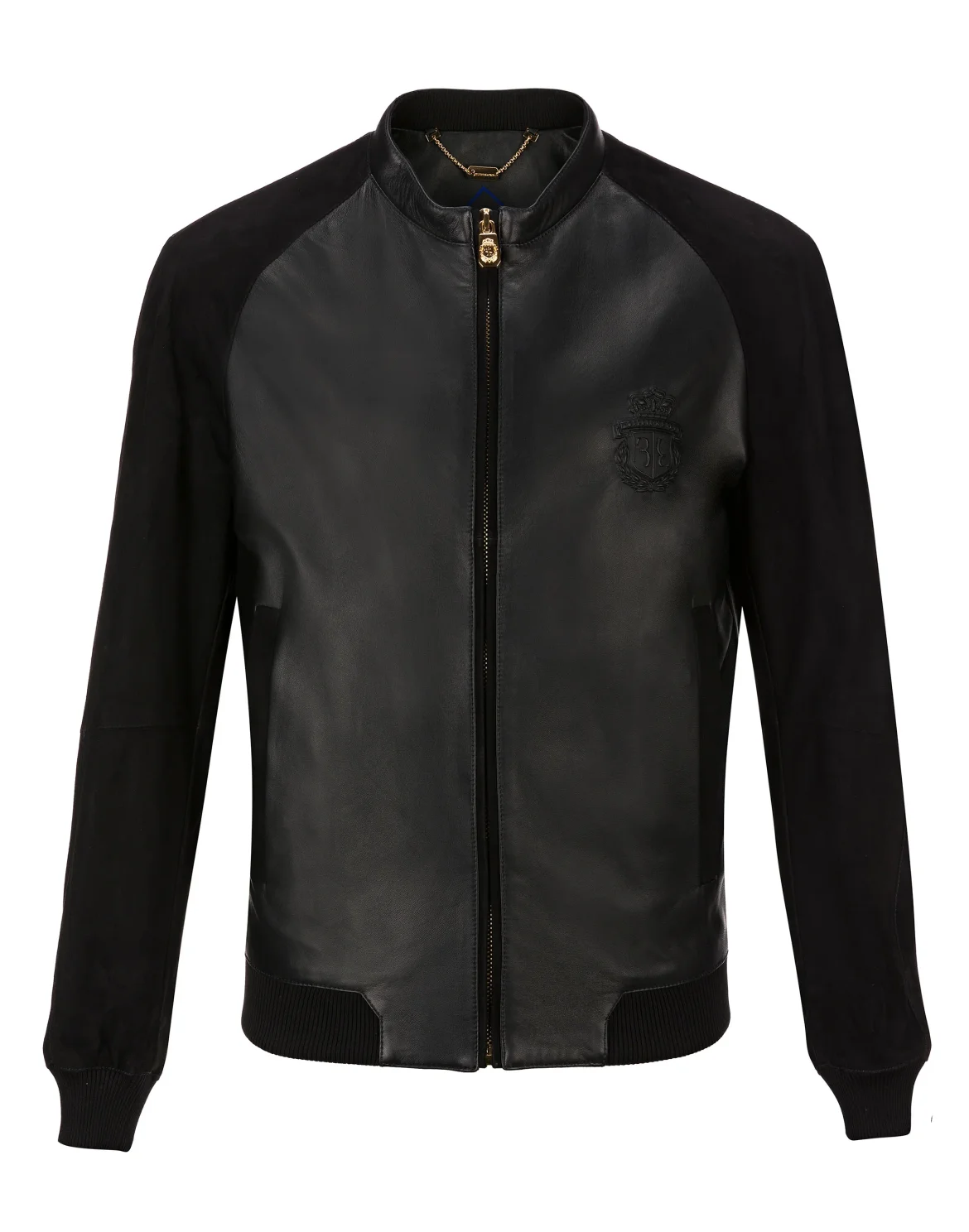 Leather Bomber "Austen", цвет: Черный