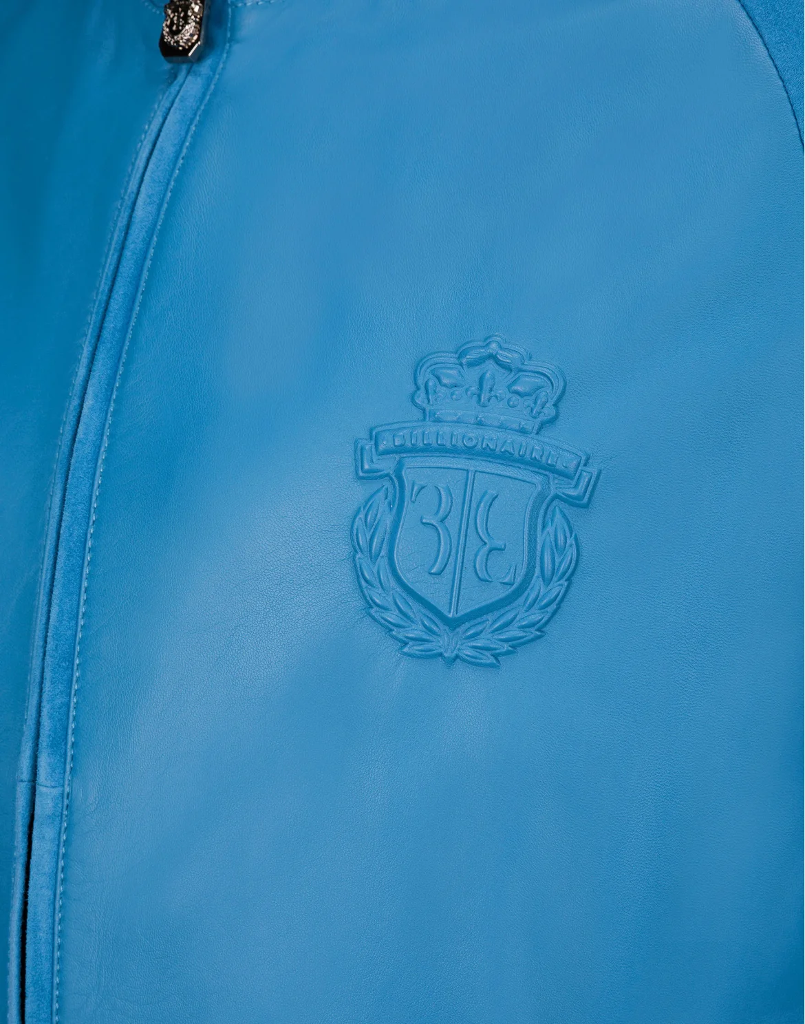 Leather Bomber "Austen", цвет: Синий