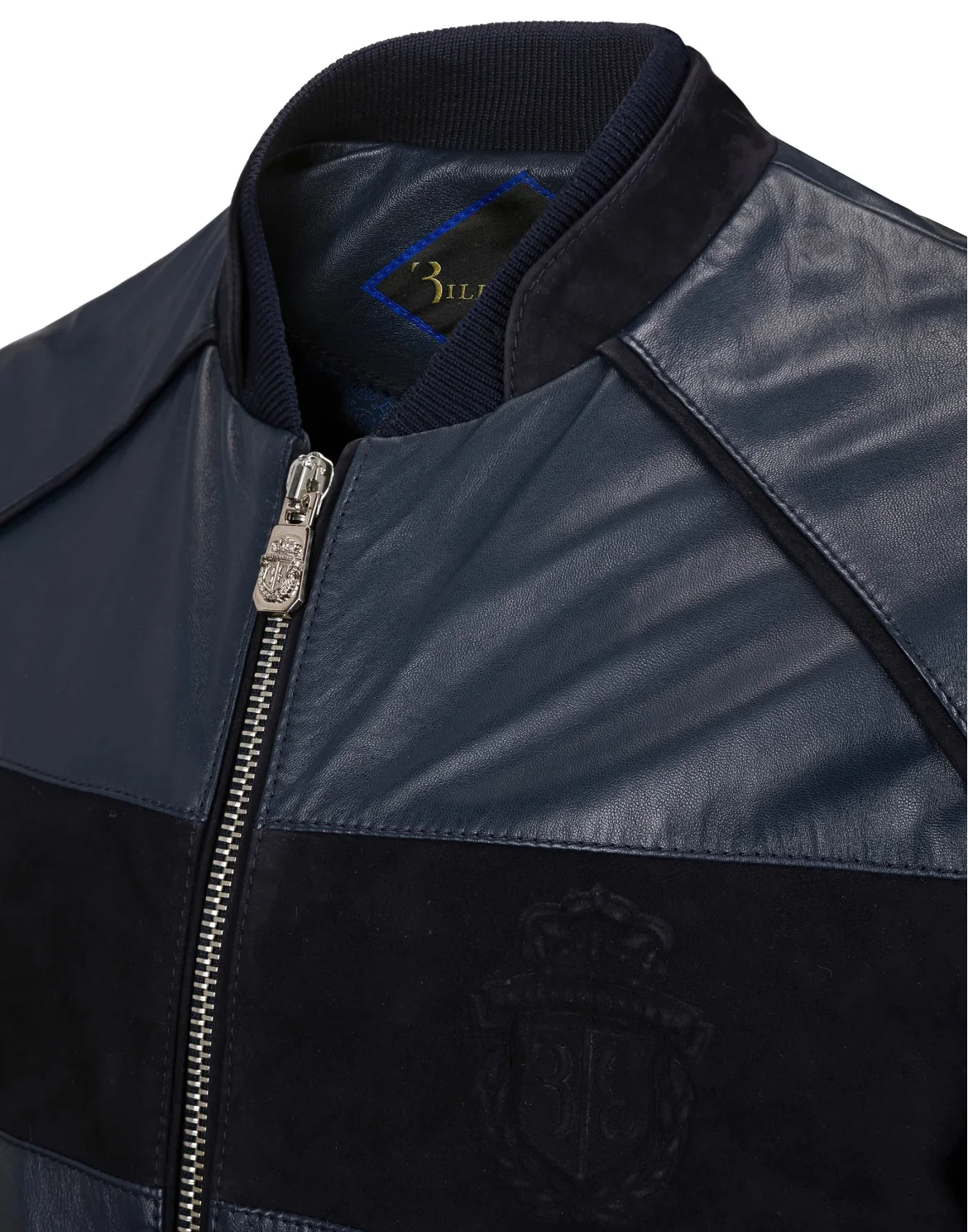 Leather Bomber "Basil", цвет: Синий