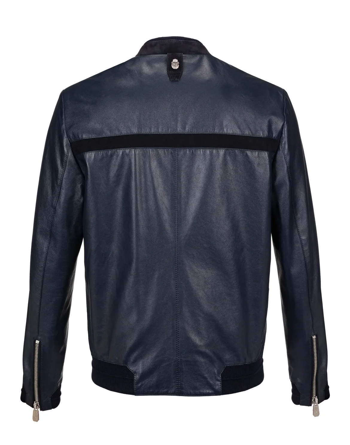 Leather Bomber "Basil", цвет: Синий