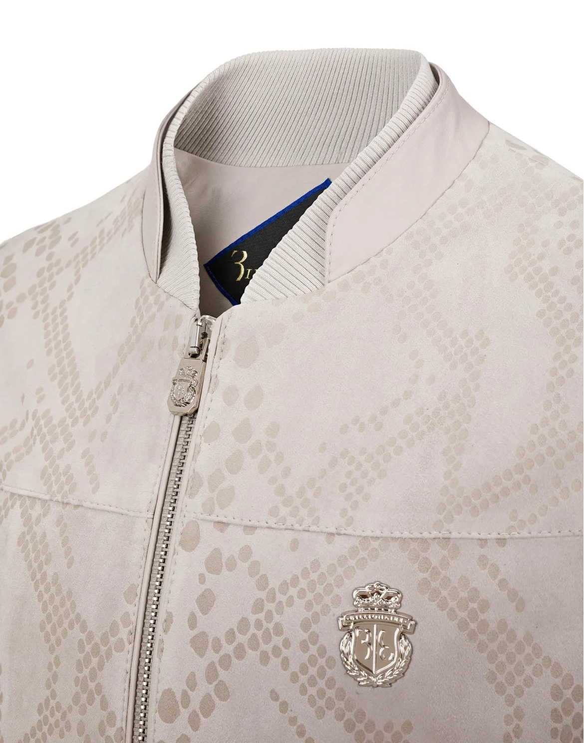Leather Bomber "Bentley", цвет: Серый