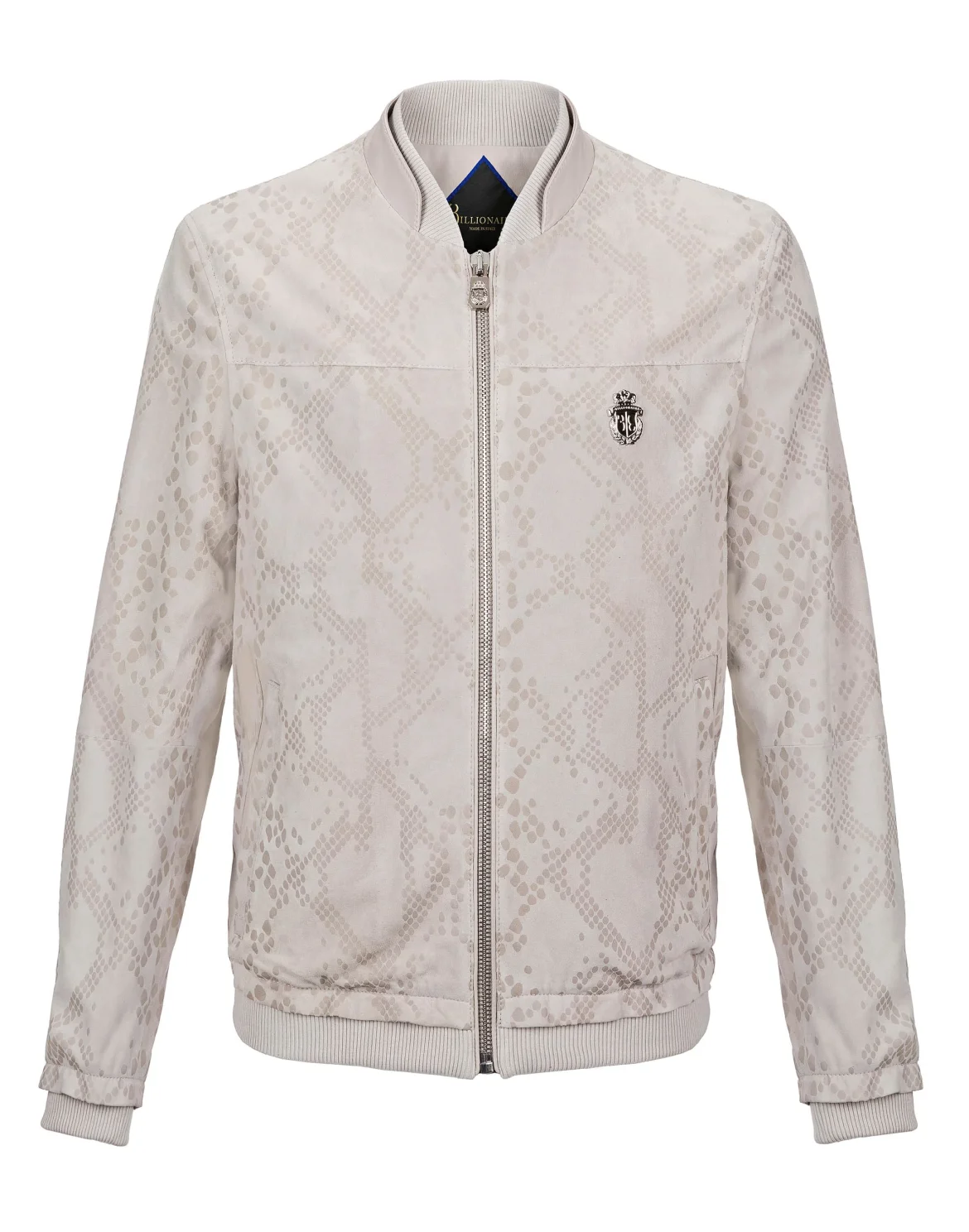 Leather Bomber "Bentley", цвет: Серый