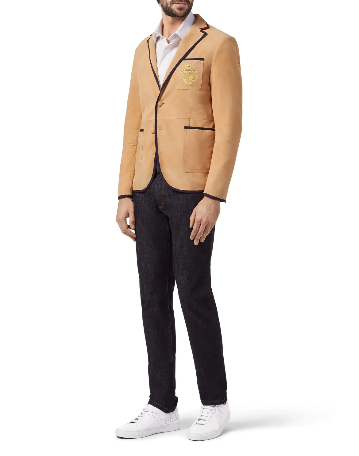 Leather Blazer "Baldwin", цвет: Бежевый