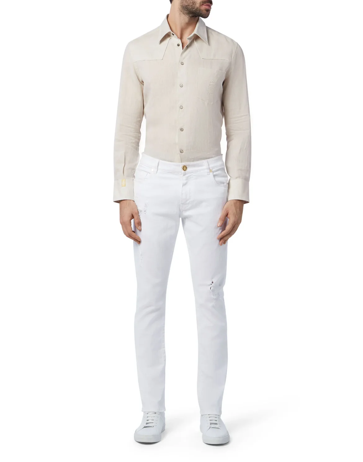 Shirt Silver Cut LS "Barnabas", цвет: Бежевый