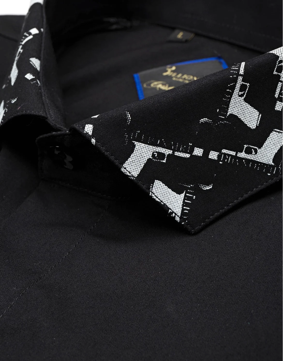 Shirt Crystal cut LS "Didier", цвет: Черный