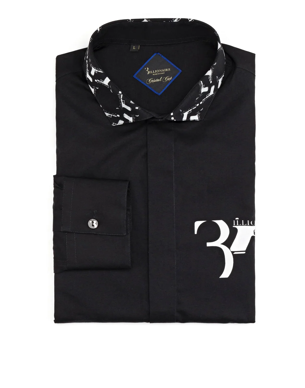 Shirt Crystal cut LS "Didier", цвет: Черный