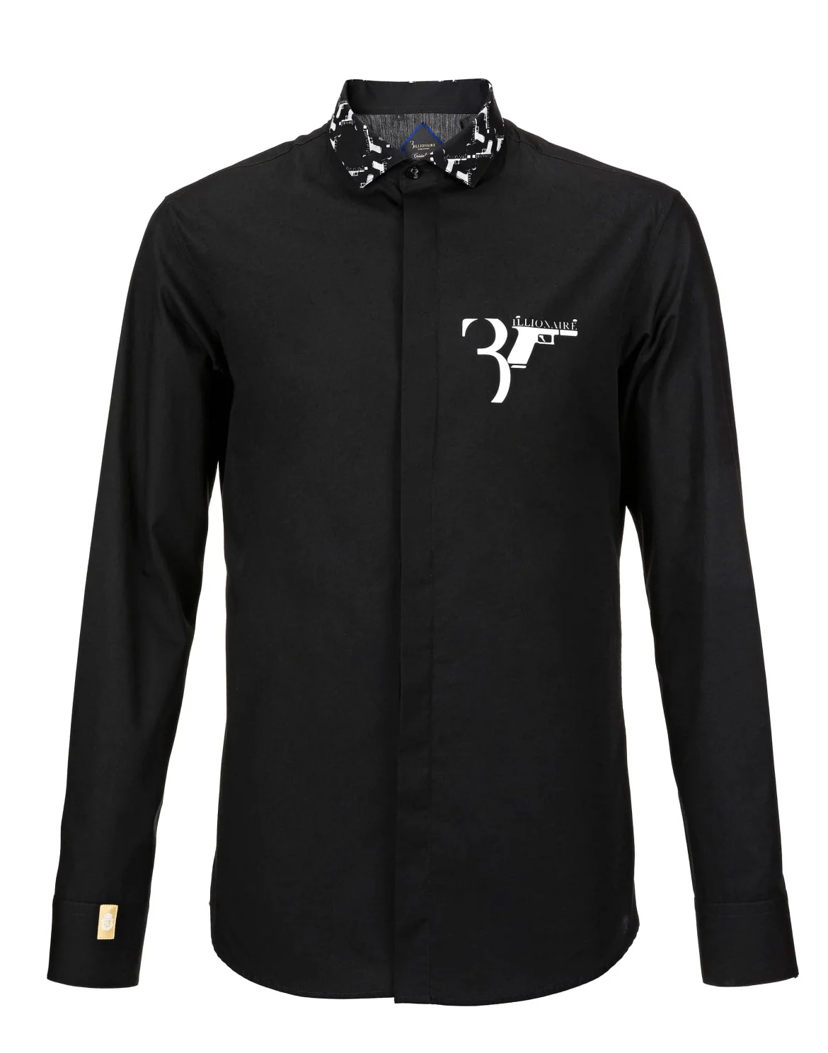 Shirt Crystal cut LS "Didier", цвет: Черный