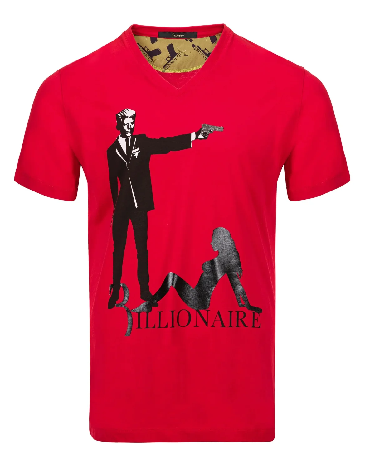 T-shirt V-Neck SS "Bushman", цвет: Красный