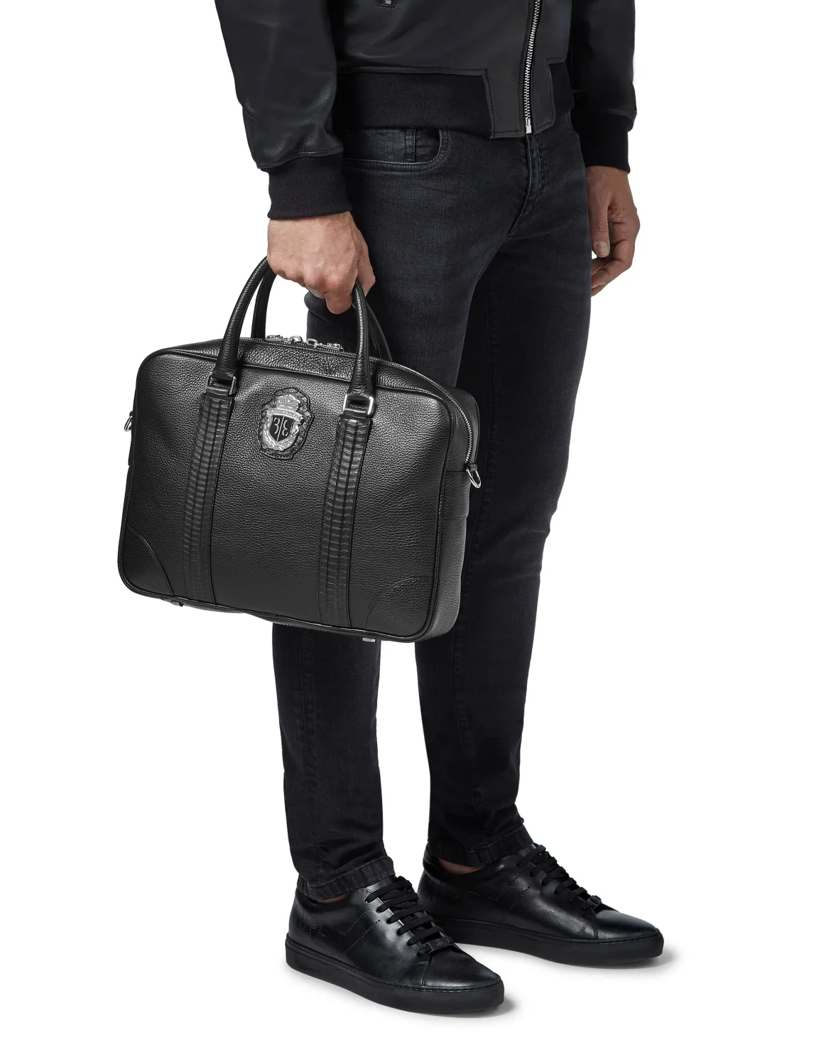 Medium Travel Bag Crest, цвет: Черный