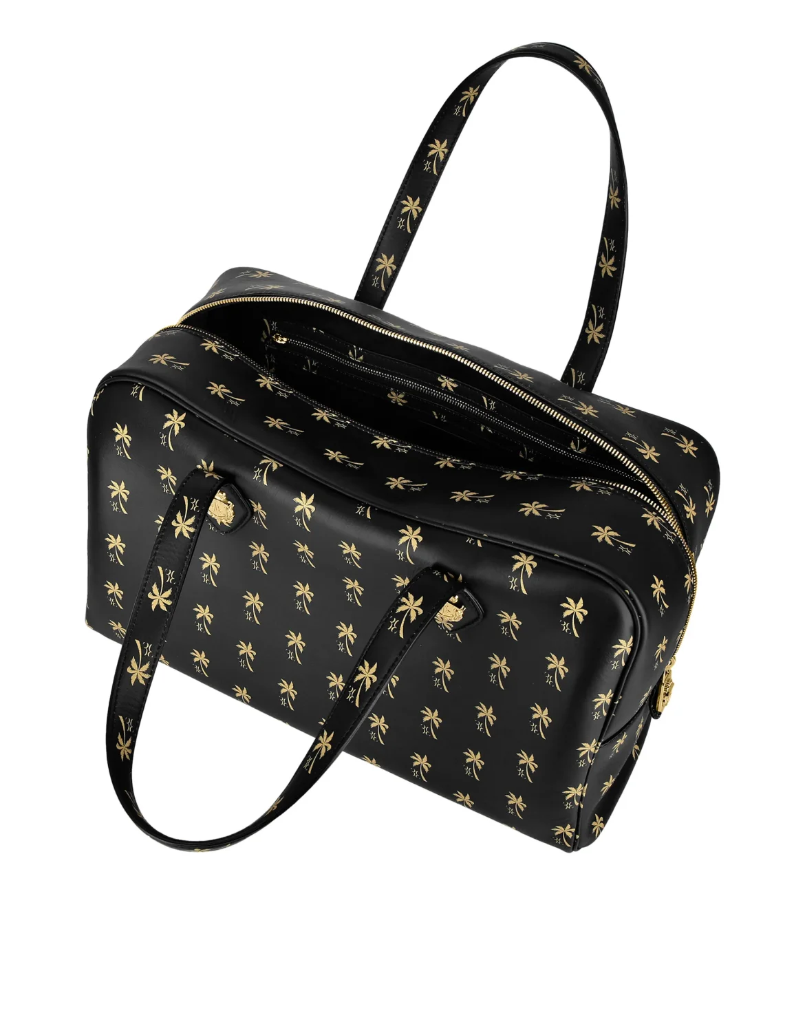 Medium Travel Bag Palms, цвет: Черный