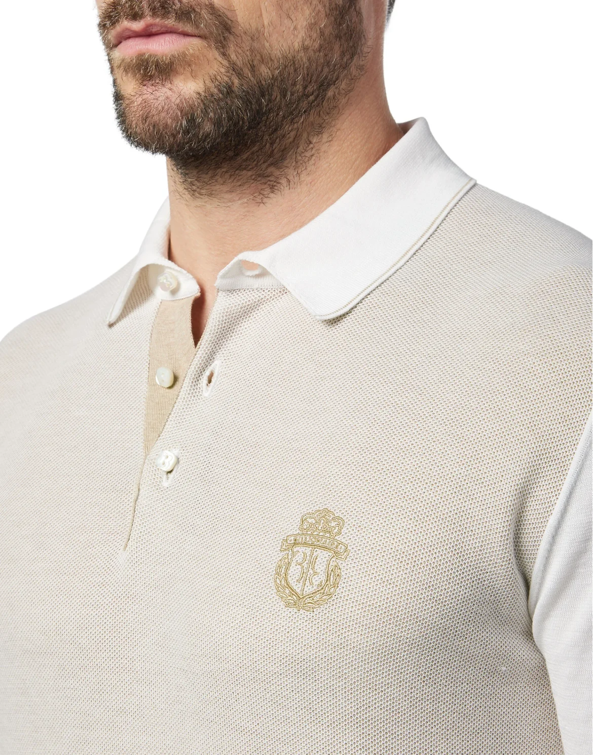 Pullover Polo-Neck SS Crest, цвет: Белый