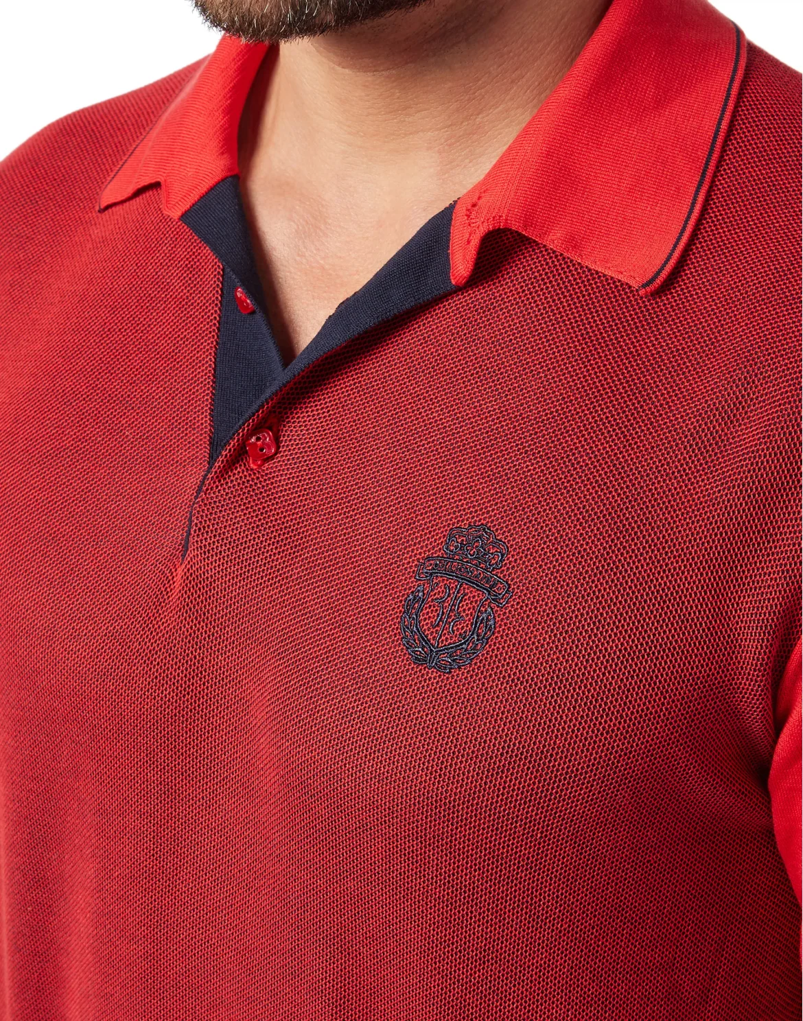 Pullover Polo-Neck SS Crest, цвет: Красный