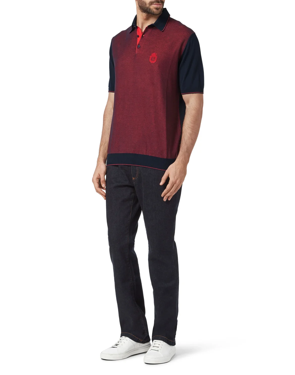 Pullover Polo-Neck SS Crest, цвет: Синий