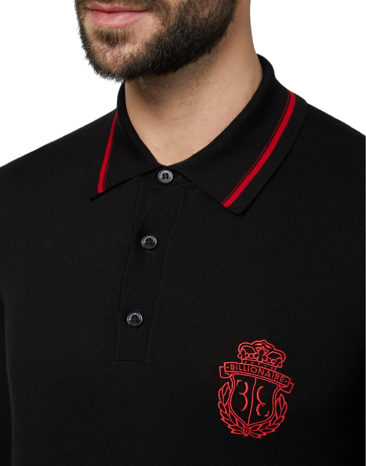 Pullover Polo-Neck LS Double B, цвет: Черный