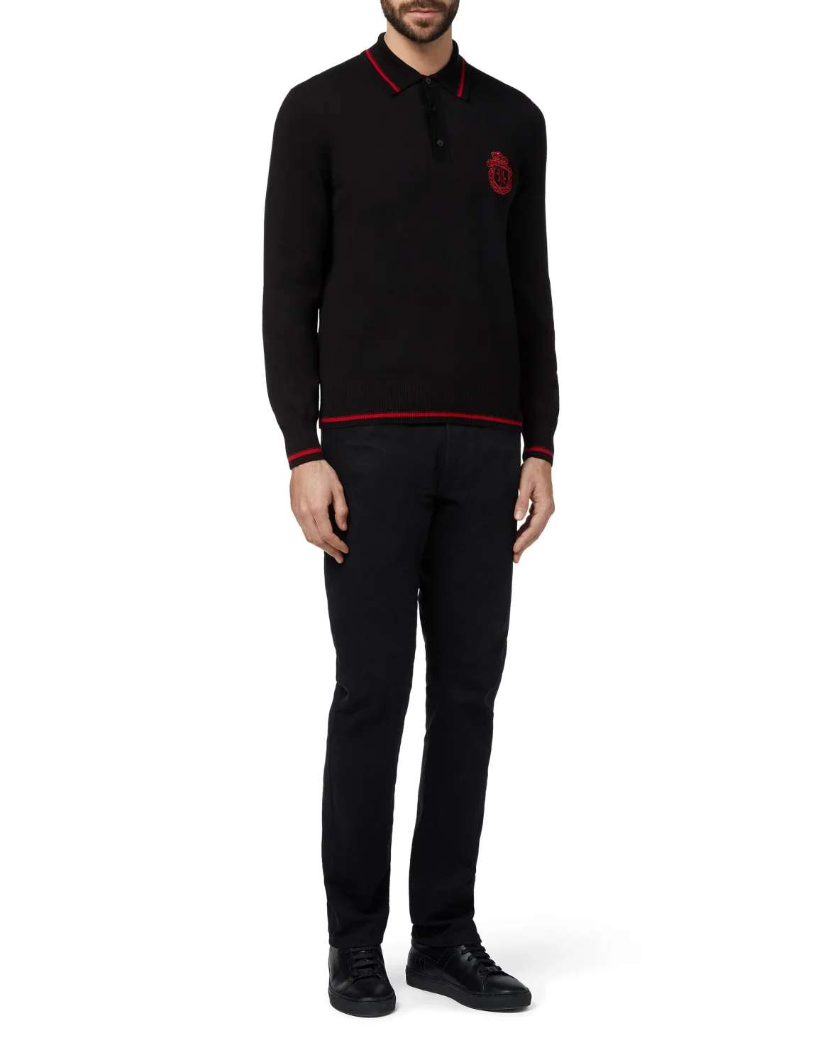 Pullover Polo-Neck LS Double B, цвет: Черный