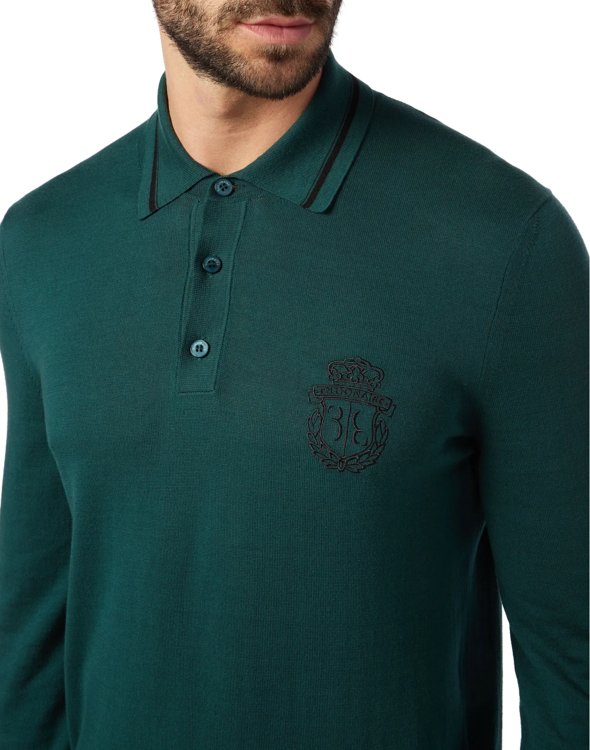 Pullover Polo-Neck LS Double B, цвет: Зеленый