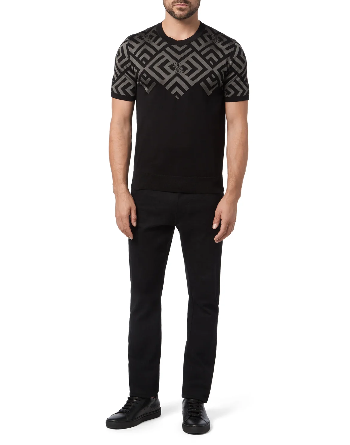 Pullover Round Neck SS Double B, цвет: Черный