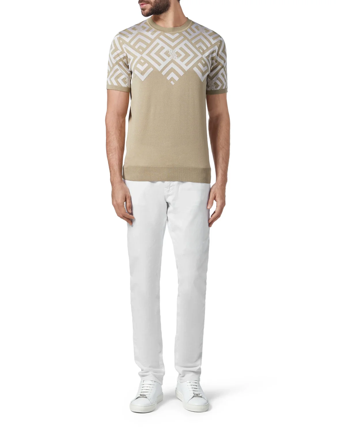 Pullover Round Neck SS Double B, цвет: Бежевый