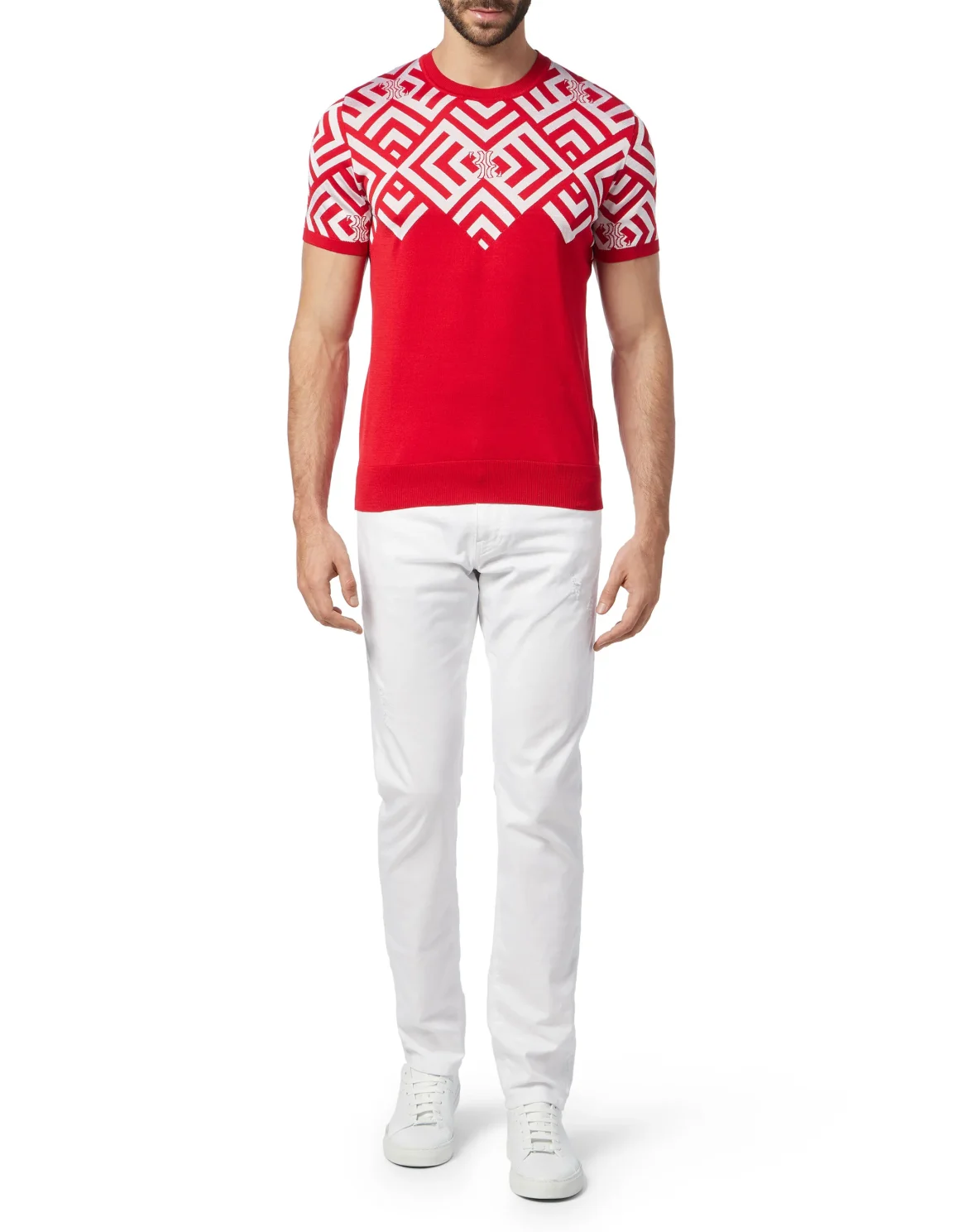 Pullover Round Neck SS Double B, цвет: Красный