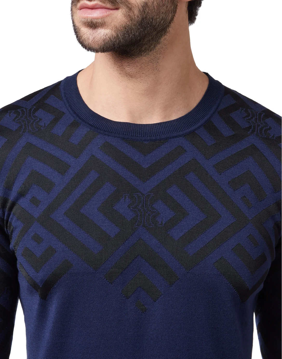 Pullover Round Neck LS Double B, цвет: Синий