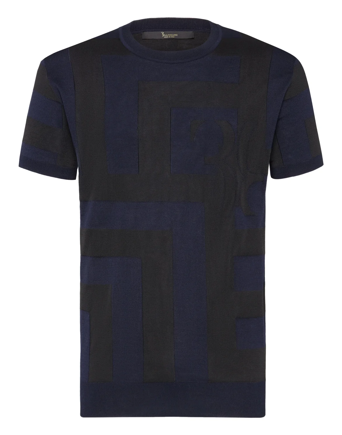 Pullover Round Neck SS Geometric, цвет: Синий