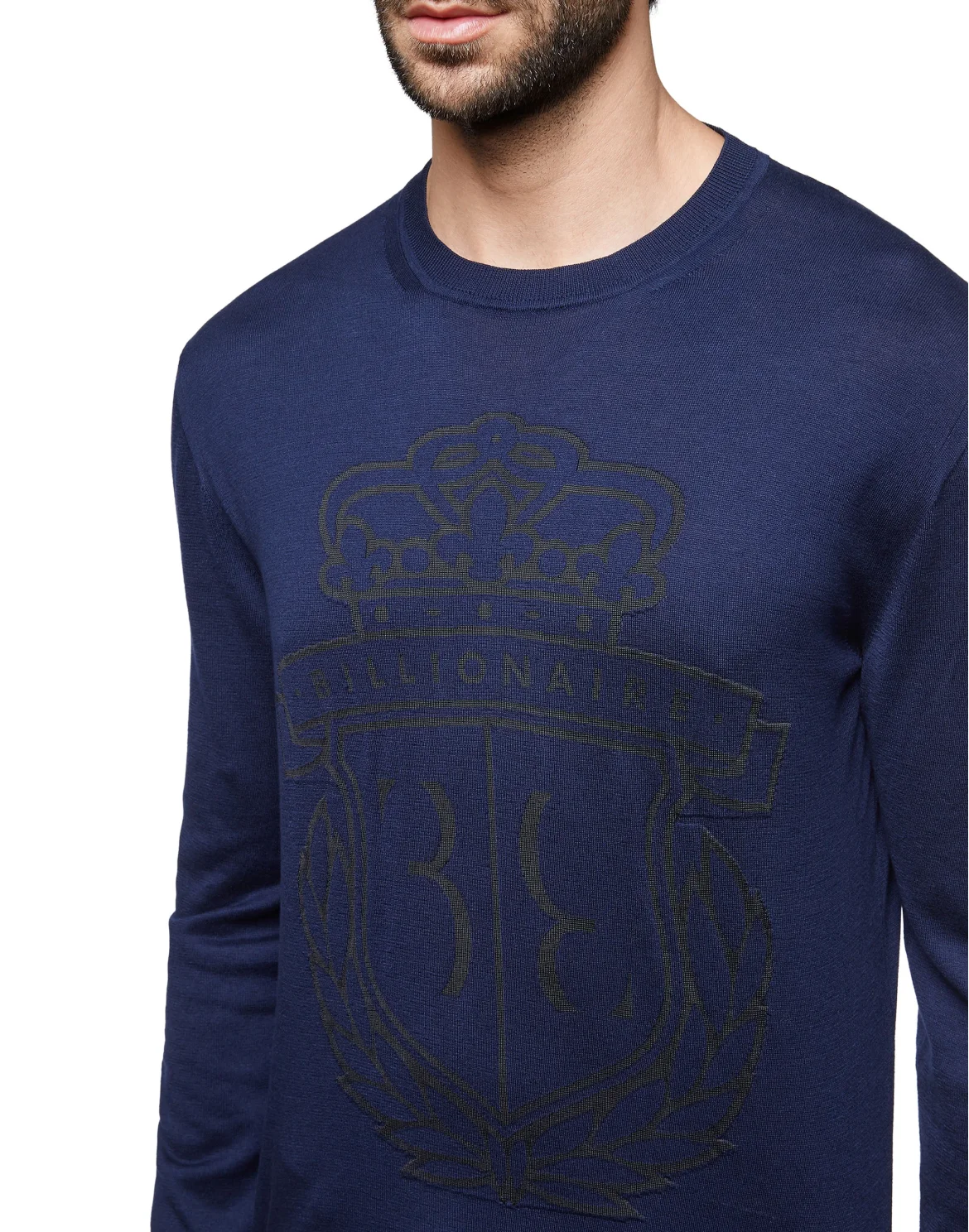 Pullover Round Neck LS Crest, цвет: Синий