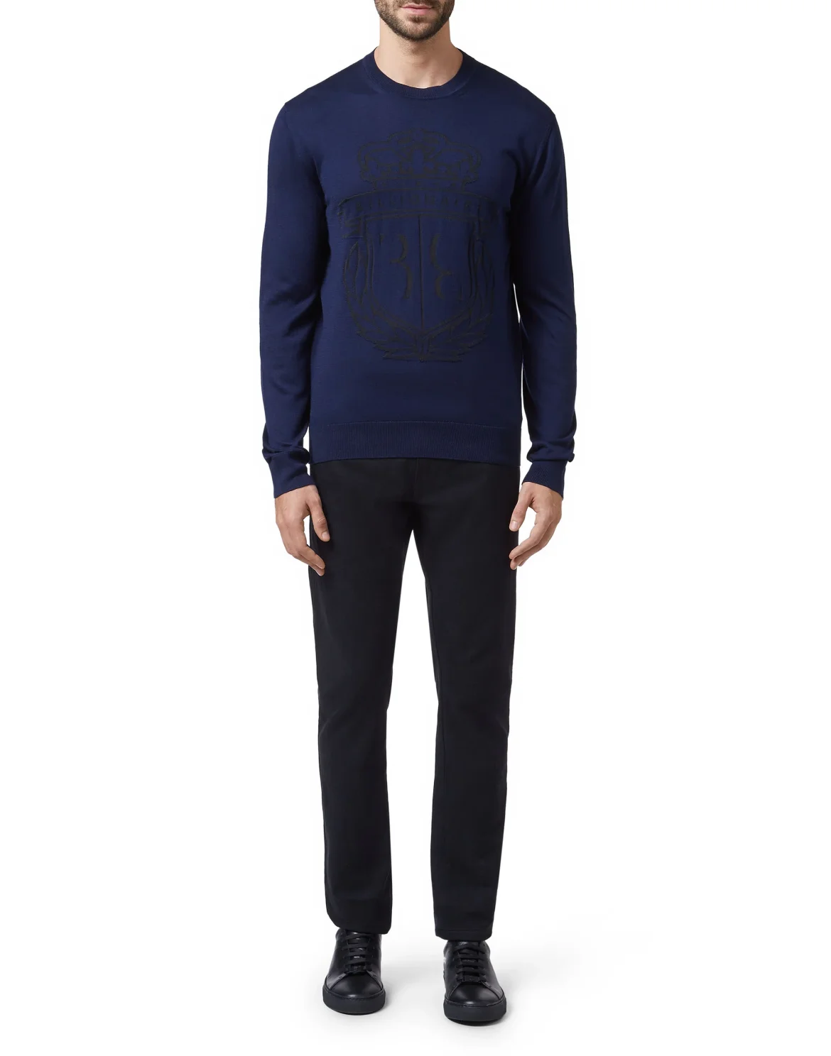 Pullover Round Neck LS Crest, цвет: Синий