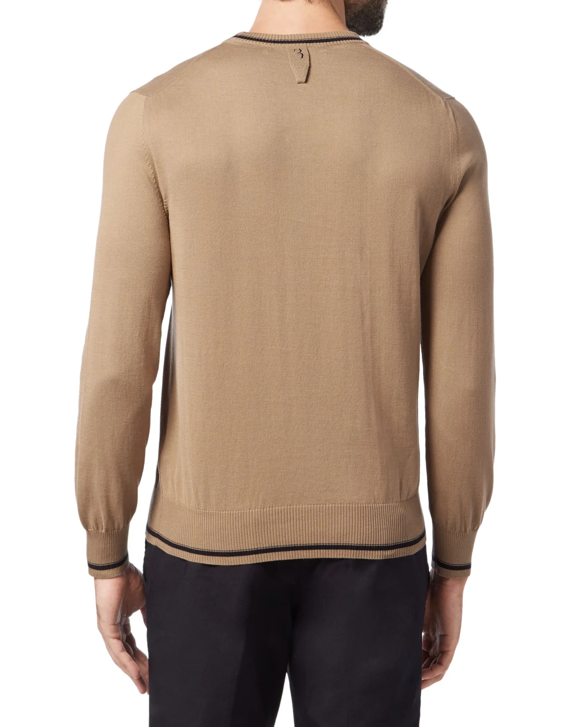 Pullover Round Neck LS Double B, цвет: Бежевый
