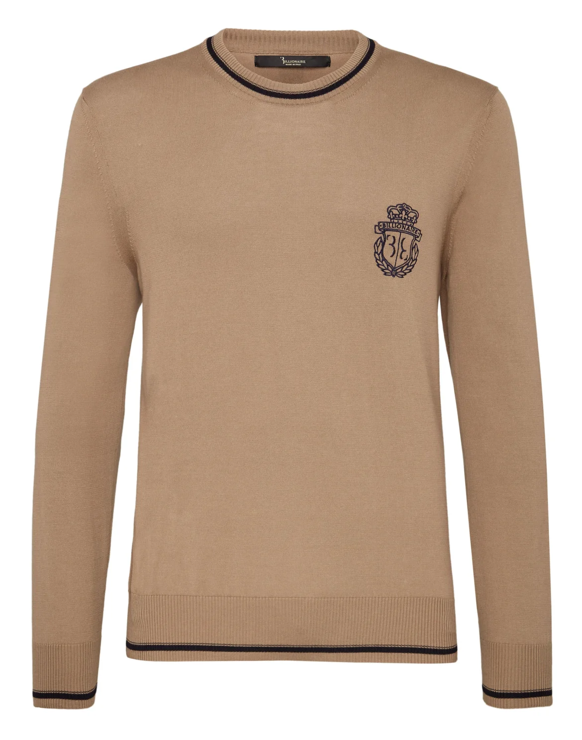 Pullover Round Neck LS Double B, цвет: Бежевый