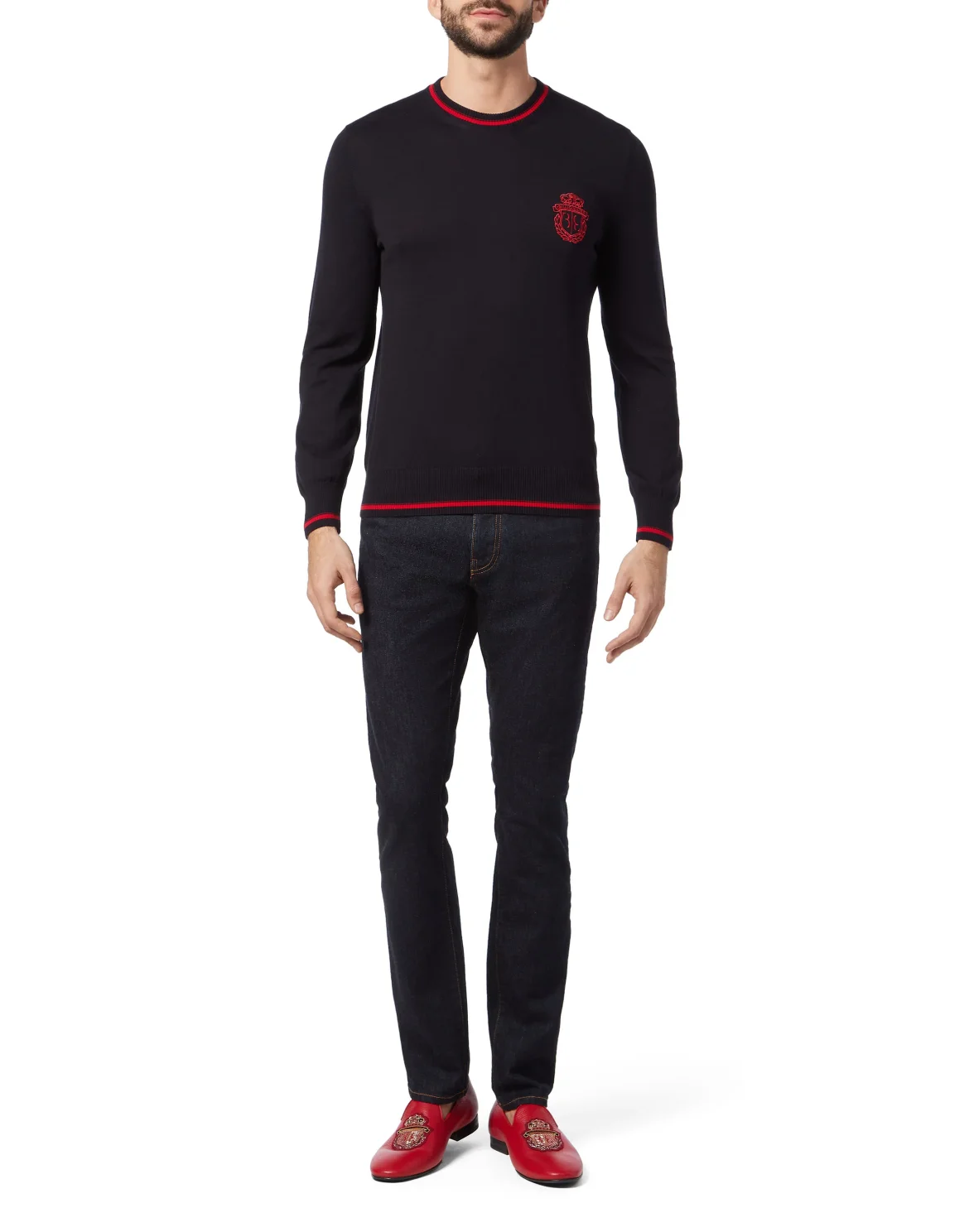 Pullover Round Neck LS Double B, цвет: Синий