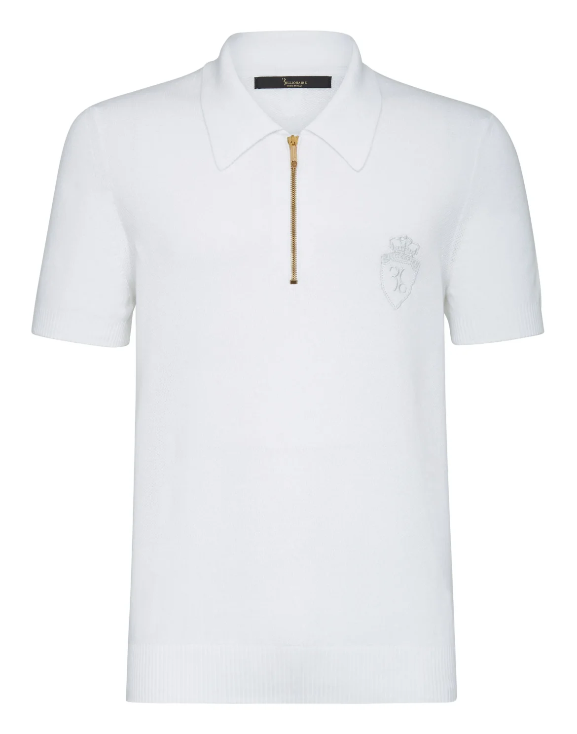 Pullover zip mock SS Crest, цвет: Белый
