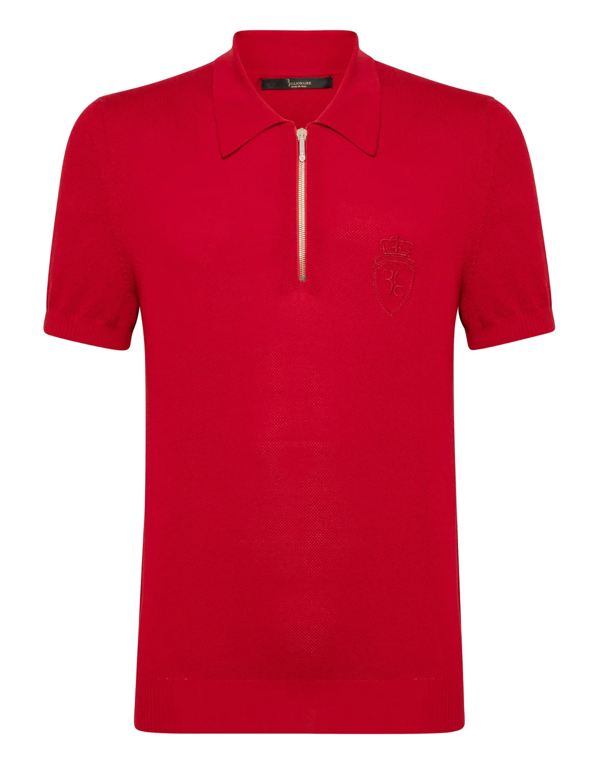 Pullover zip mock SS Crest, цвет: Красный
