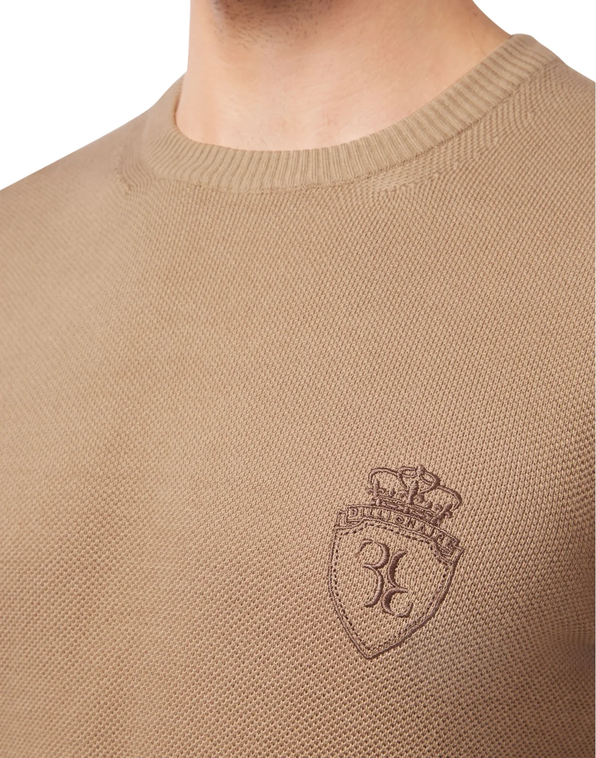 Pullover Round Neck LS Crest, цвет: Бежевый