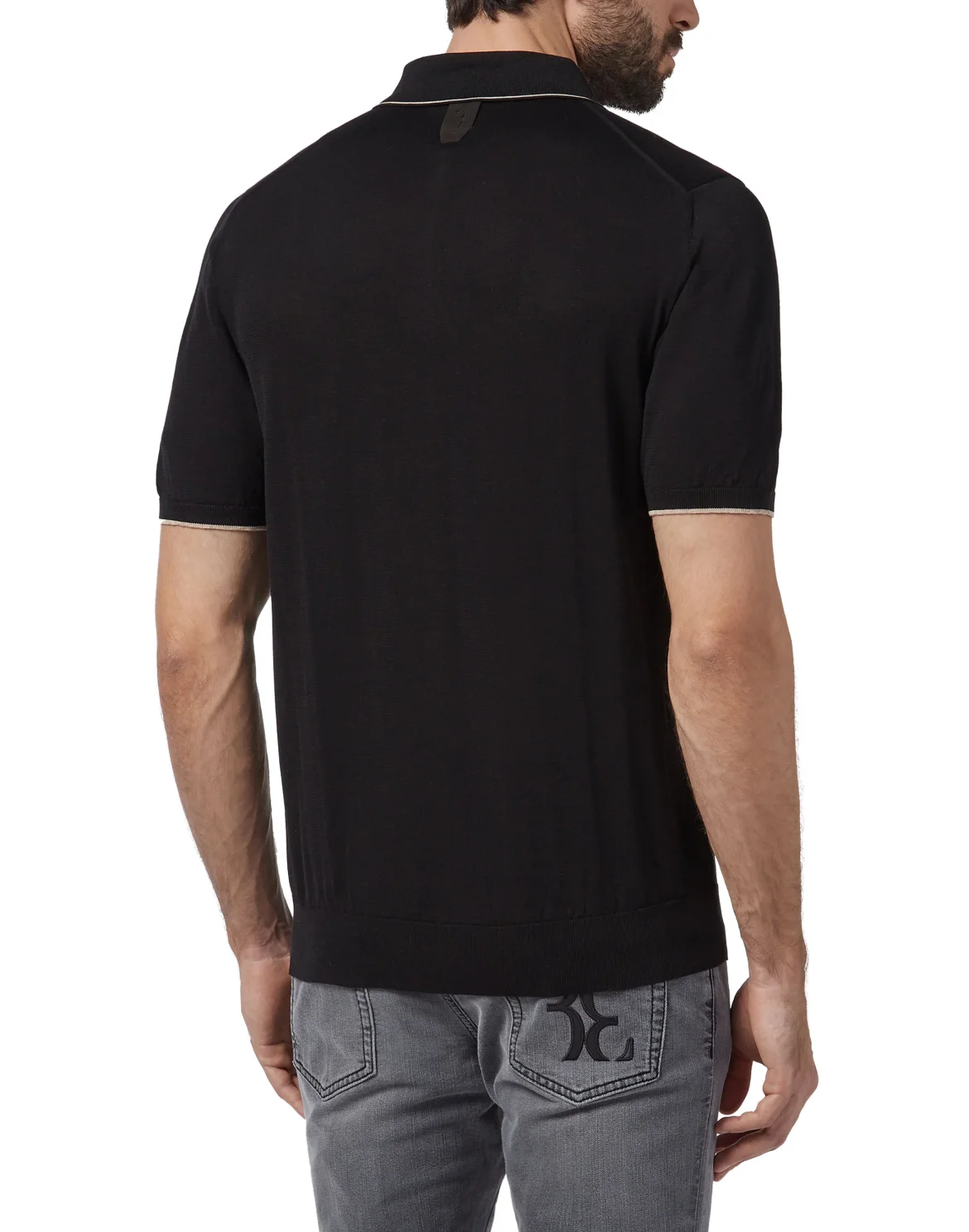 Pullover zip mock SS Double B, цвет: Черный