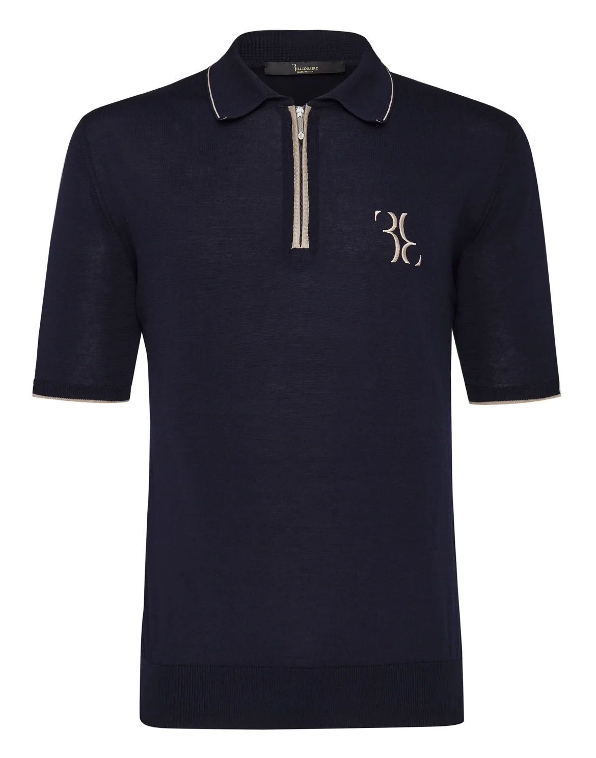 Pullover zip mock SS Double B, цвет: Синий