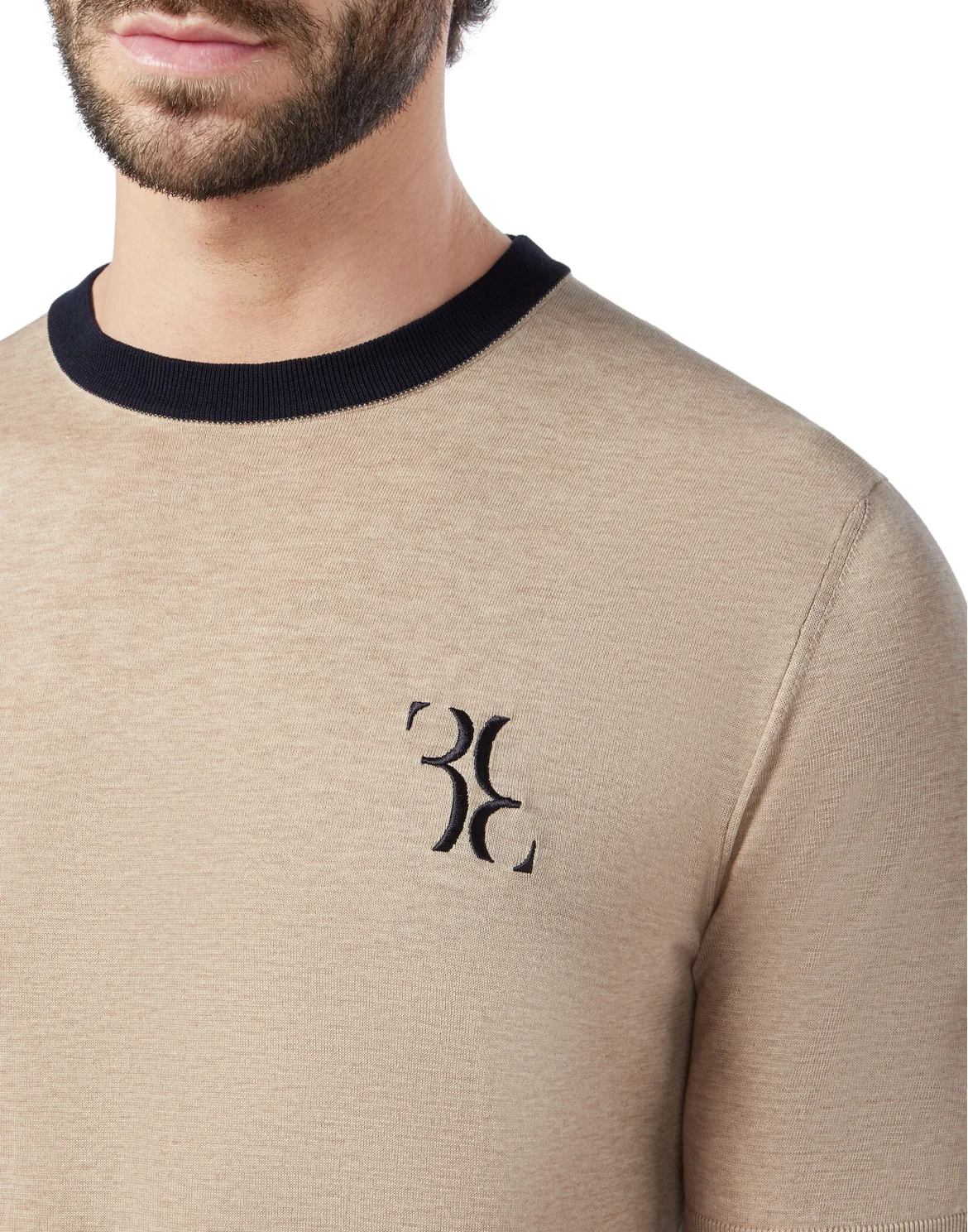 Pullover Round Neck SS Double B, цвет: Бежевый