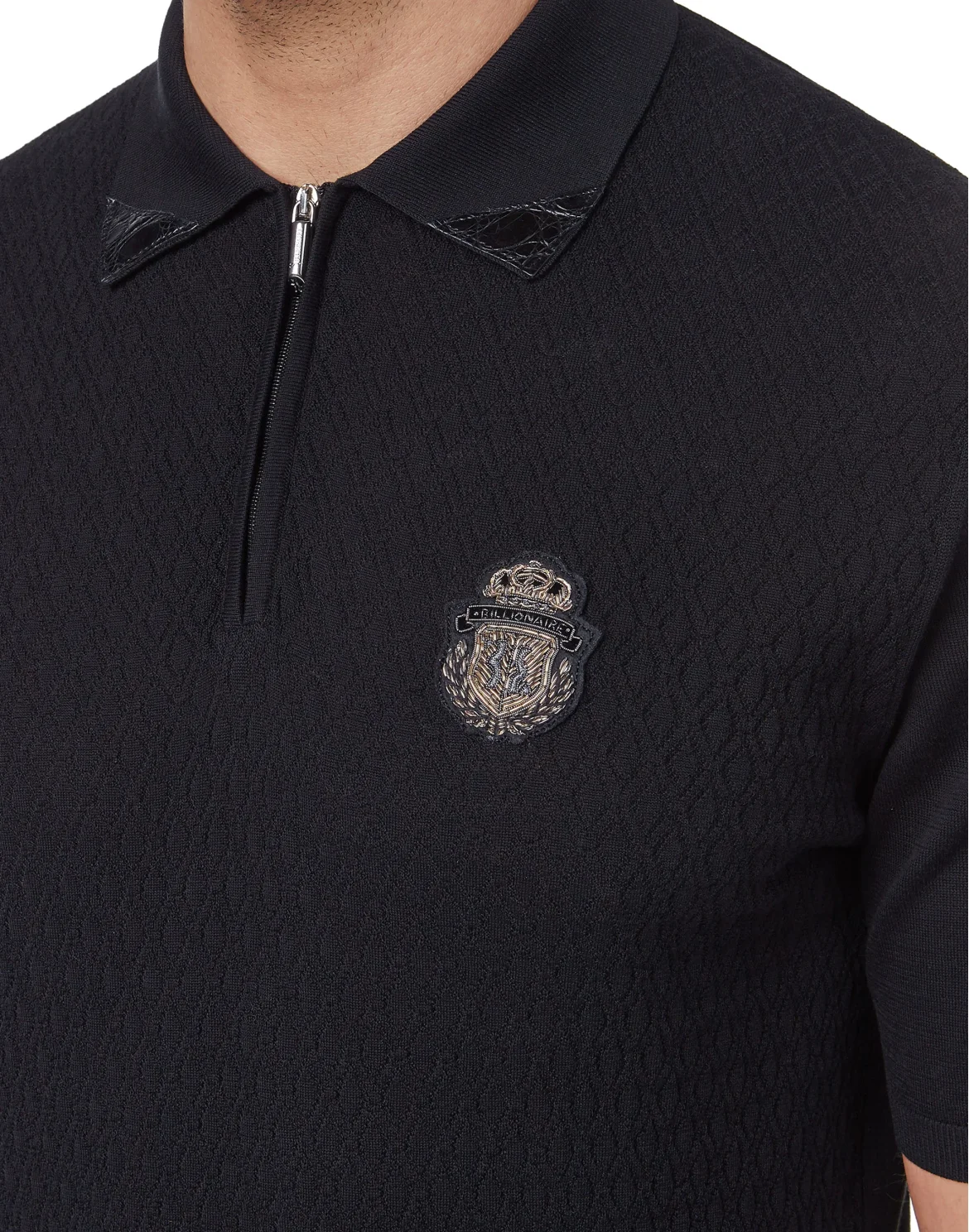 Pullover zip mock SS Luxury, цвет: Черный