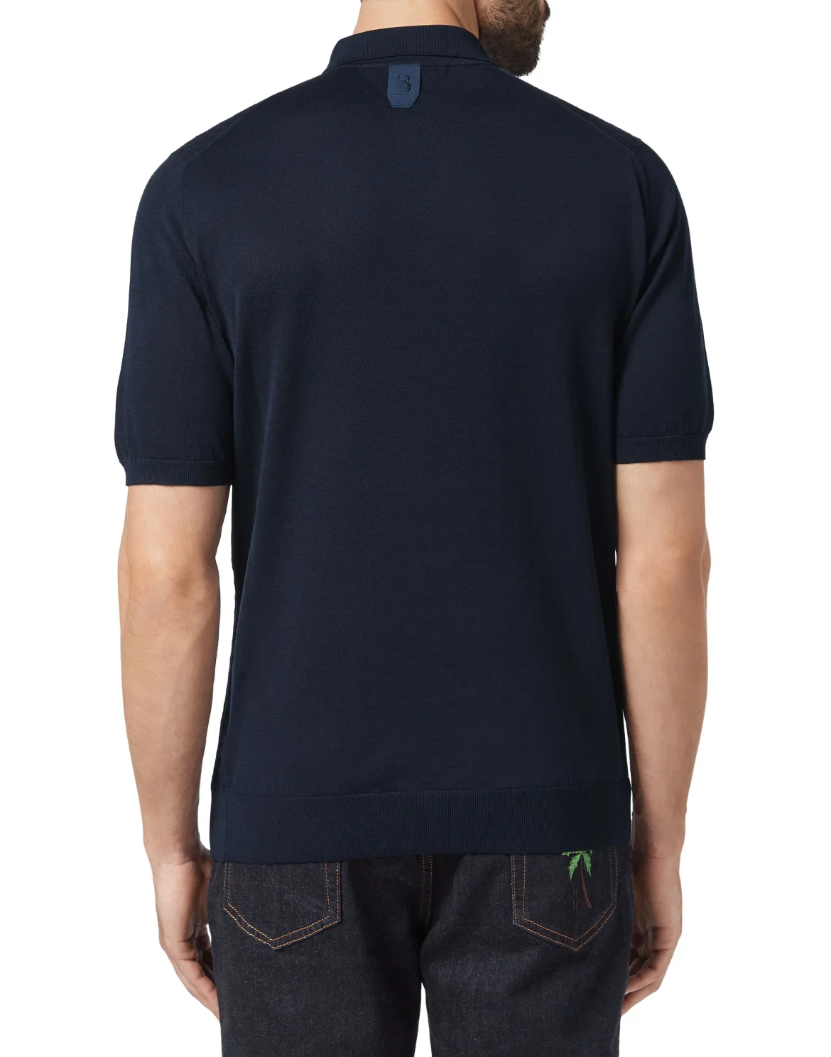 Pullover zip mock SS Luxury, цвет: Синий