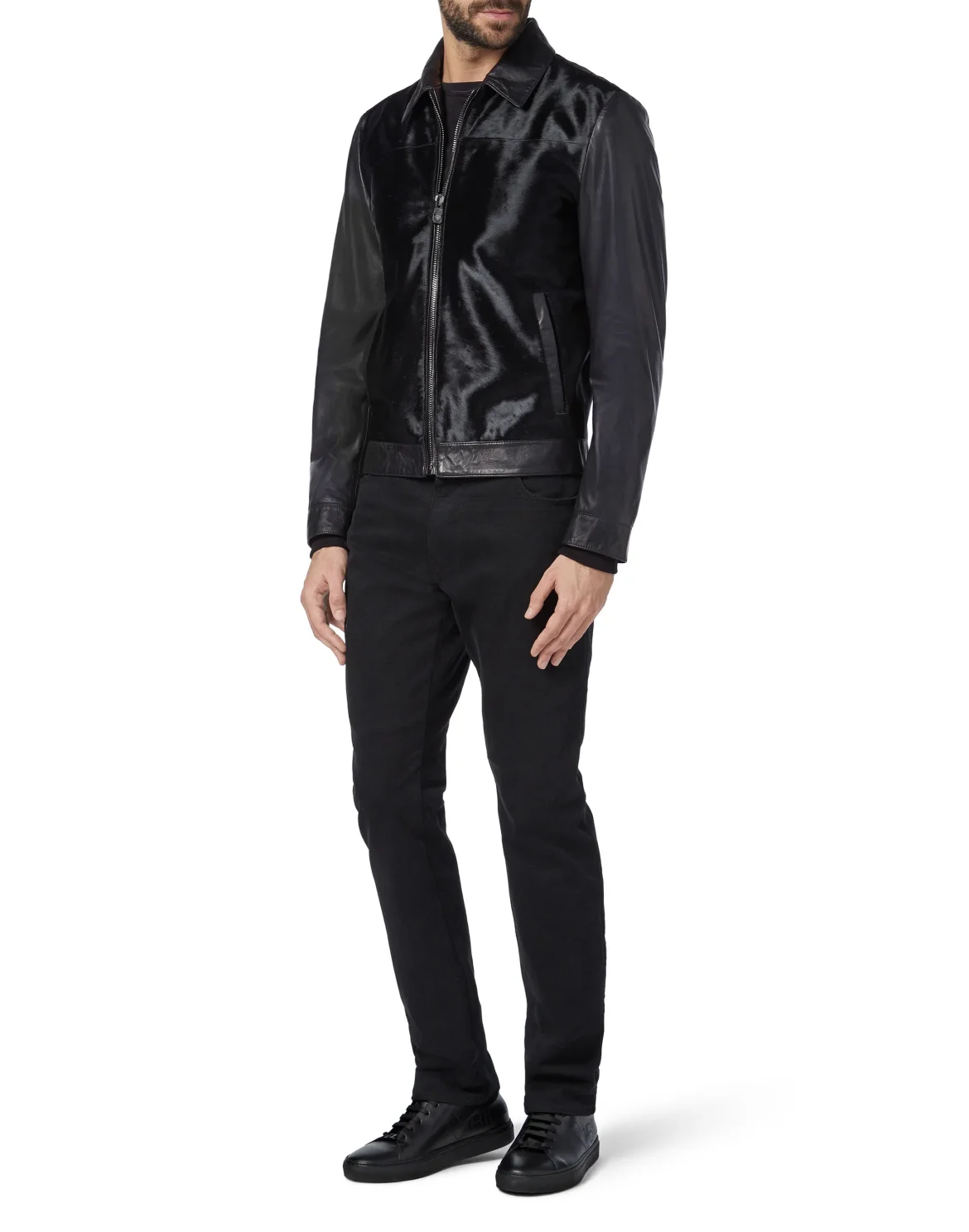 Leather Bomber Crest, цвет: Черный