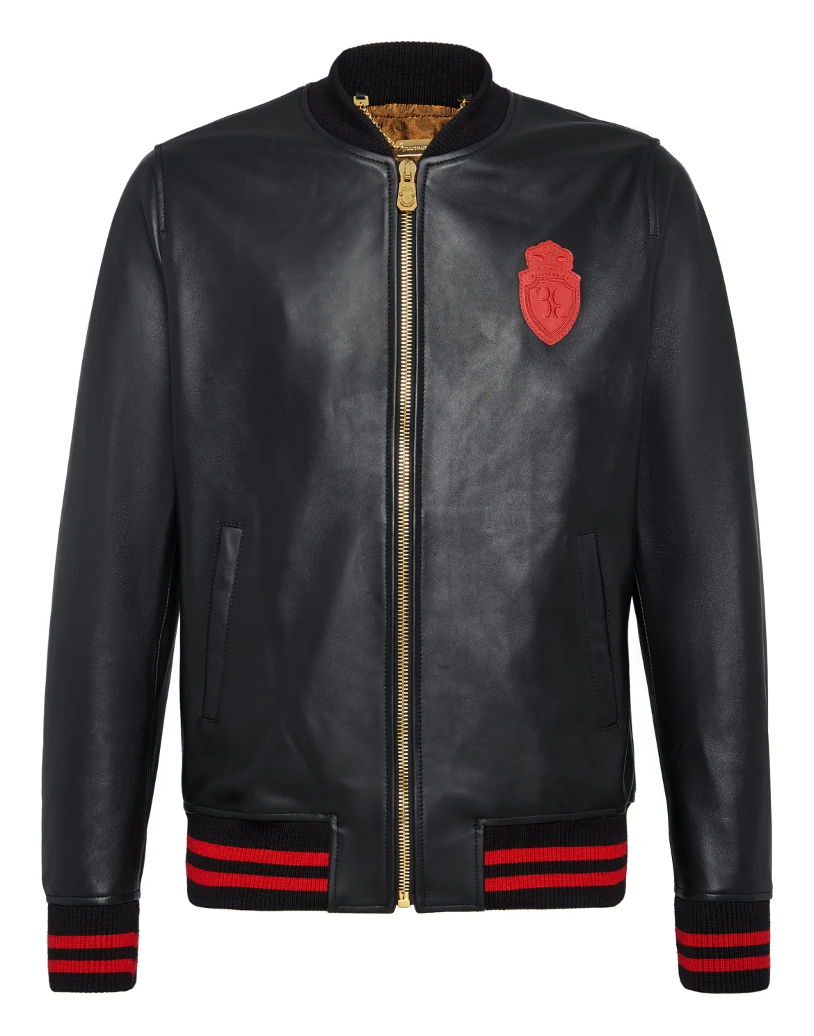 Leather Bomber Crest, цвет: Черный