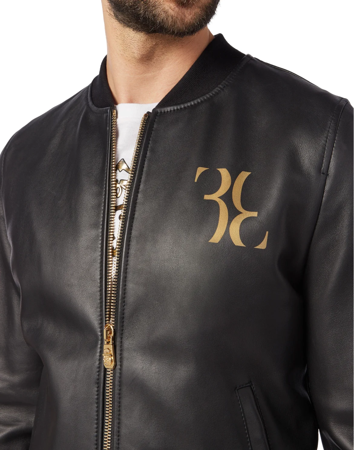 Leather Bomber Members only, цвет: Черный