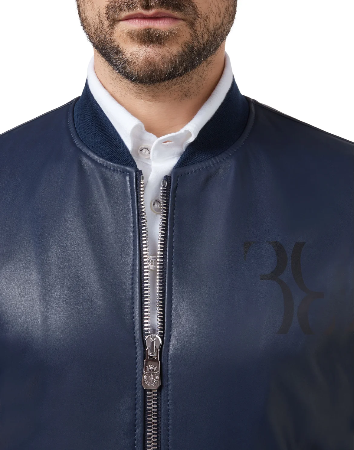 Leather Bomber Members only, цвет: Синий