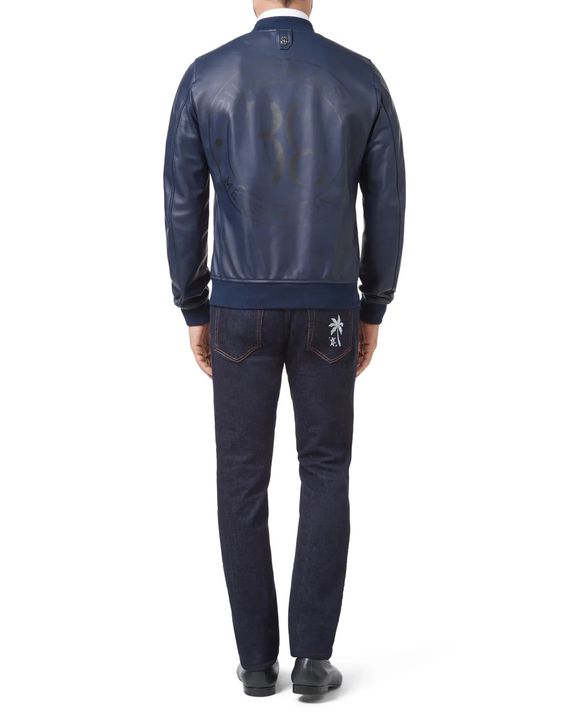 Leather Bomber Members only, цвет: Синий