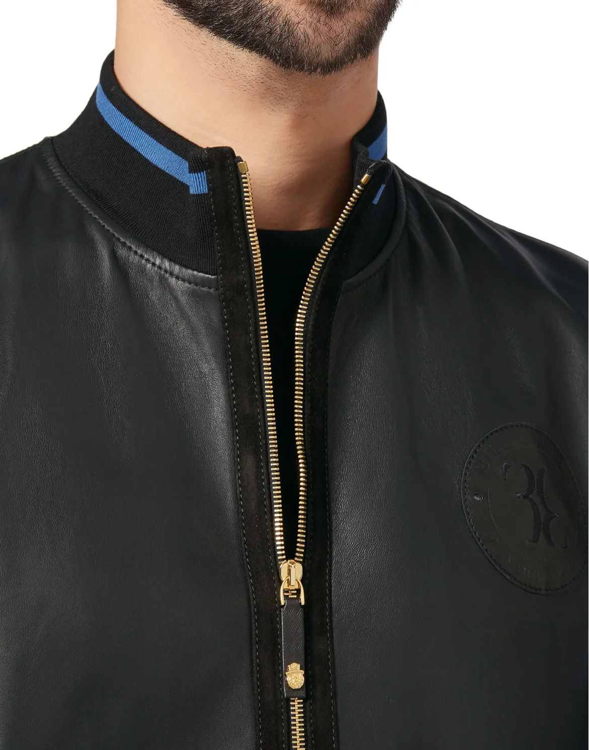 Leather Bomber Members only, цвет: Черный